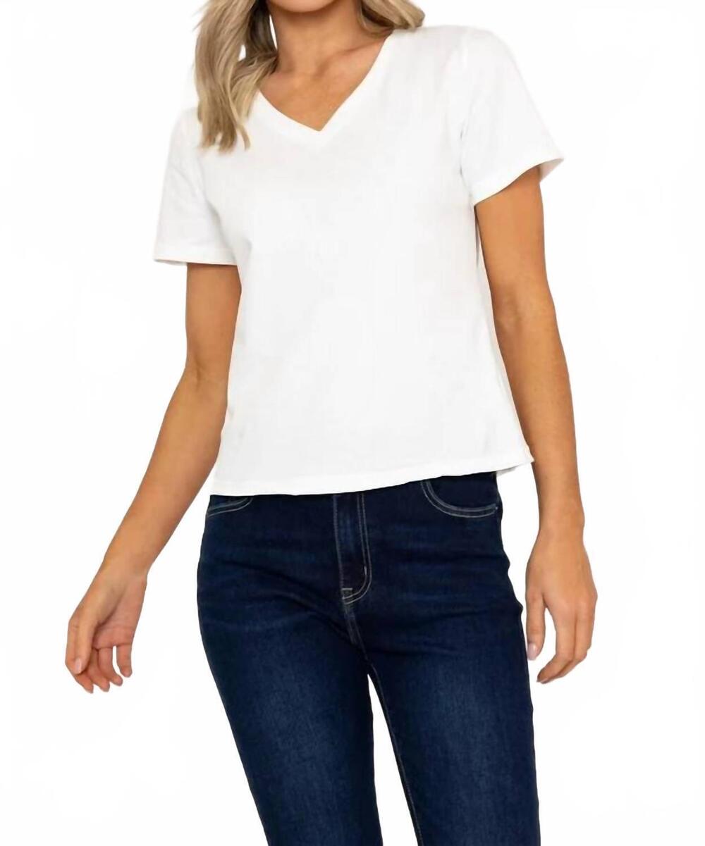 NEW MAJESTIC FILATURES semi relaxed tshirt in white